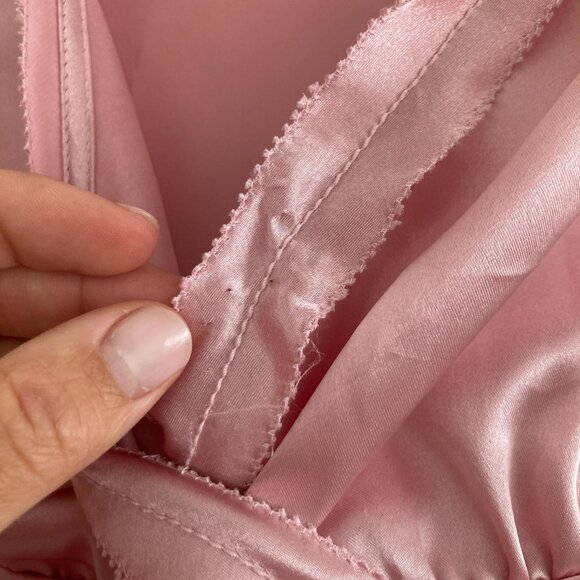 Vintage Jones Wear Surplice Babydoll Satin Tank Top Y2K 90s Fairy Whimsical 4 - Picture 9 of 10